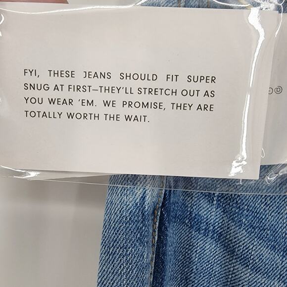 GRLFRND Carla Super High-Rise Bell Jean in Gonna Fly Now Sz 29 - Picture 7 of 7